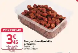 Promocash Merguez bœuf/volaille offre