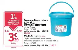 Promocash PAYSAN BRETON Fromage blanc nature offre