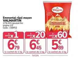 Promocash Valmartin Emmental râpé moyen offre