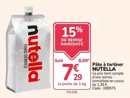 Promocash Nutella Pâte à tartiner offre
