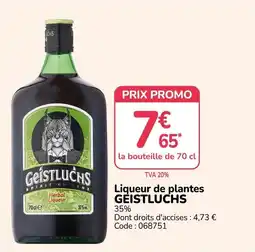 Promocash GEISTLUCHS Liqueur de plantes offre
