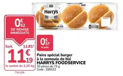 Promocash HARRYS FOODSERVICE Pains spécial burger offre