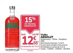 Promocash ABSOLUT Vodka offre