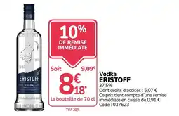 Promocash ERISTOFF Vodka offre