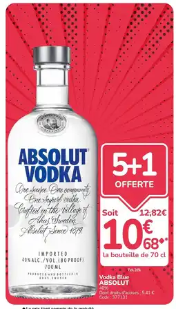 Promocash Absolut Vodka offre