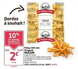 Promocash McCain Frites 9/9 mm offre