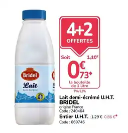 Promocash Bridel Lait offre