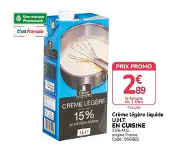 Promocash EN CUISINE Crème légère offre