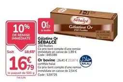 Promocash SÉBALCÉ Gélantine Or offre