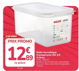 Promocash araven Boîte hermétique offre