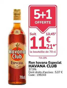 Promocash Havana Club Ron havana Especial offre