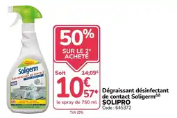 Promocash Soligerm Dégraissant désinfectant de contact offre