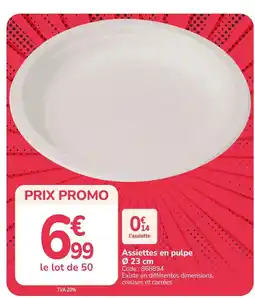 Promocash Assiettes en pulpe offre