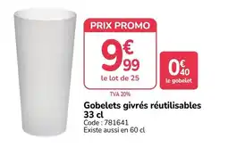 Promocash Gobelets givrés réutilisables offre