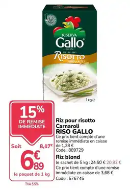 Promocash RISO GALLO offre