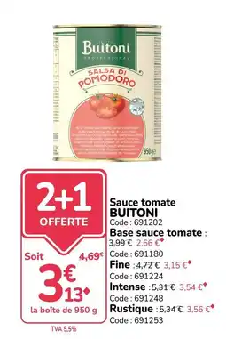 Promocash Buitoni Sauce tomate offre