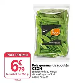 Promocash CZON Pois gourmands éboutés offre