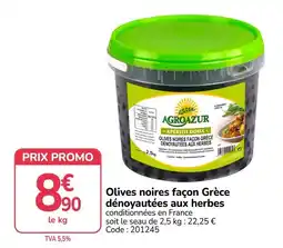 Promocash AGROAZUR Olives noires façon Grèce offre
