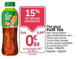 Promocash FUZE TEA offre