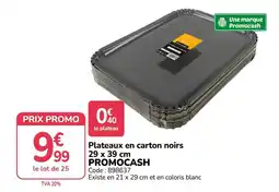 Promocash PROMOCASH Plateaux en carton noirs offre
