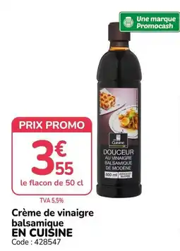 Promocash EN CUISINE Crème de vinaigre balsamique offre