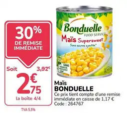 Promocash Bonduelle Maïs Supersweet offre