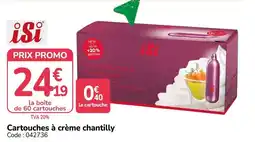 Promocash isi Cartouches à crème chantilly offre