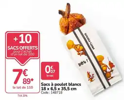 Promocash Sacs à poulet blancs offre