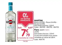 Promocash MARTINI Bianco Vermouth offre