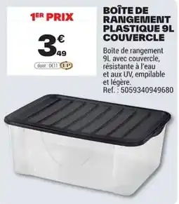 Brico Dépôt BOÎTE DE RANGEMENT PLASTIQUE offre