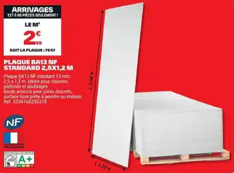 PLAQUE BA13 NF