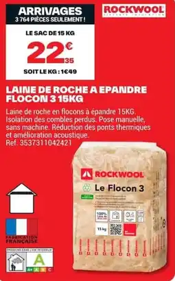Brico Dépôt ROCKWOOL Laine de roche à épandre Flocon 3 offre