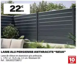 Brico Dépôt NEVA LAME ALU PERSIENNE ANTHRACITE offre
