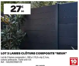 Brico Dépôt NEVA Clôture composite offre