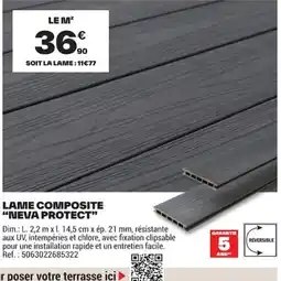 Brico Dépôt NEVA PROTECT LAME COMPOSITE offre