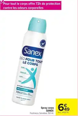 Carrefour Market Sanex Spray corps offre