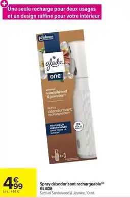 Carrefour Market GLADE Spray désodorisant rechargeable(d) offre