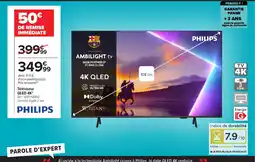 Carrefour PHILIPS Téléviseur QLED 4K offre