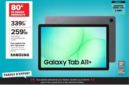 Carrefour SAMSUNG Pack tablette Tab A11+ 128 Go Gris offre