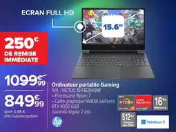 Carrefour HP Ordinateur portable Gaming offre