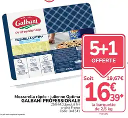Promocash Galbani Mozzarella râpée offre