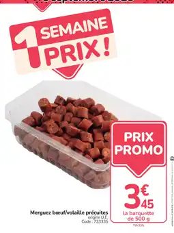 Promocash Merguez bœuf/volaille précurites offre