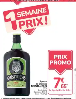 Promocash Geistluchs Liqueur de plantes offre