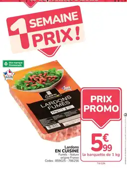 Promocash Lardons EN CUISINE offre