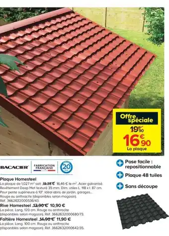 Castorama Plaque homesteel offre