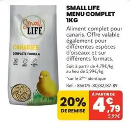 Animalis Small Life Menu complet offre