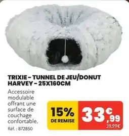 Animalis TRIXIE TUNNEL DE JEU/DONUT HARVEY offre