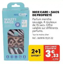 Animalis NICE CARE SACS DE PROPRETÉ offre