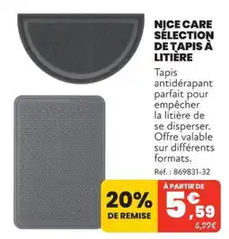 Animalis NICE CARE Tapis à litière offre