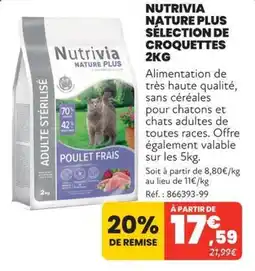 Animalis Nutrivia Nature Plus offre